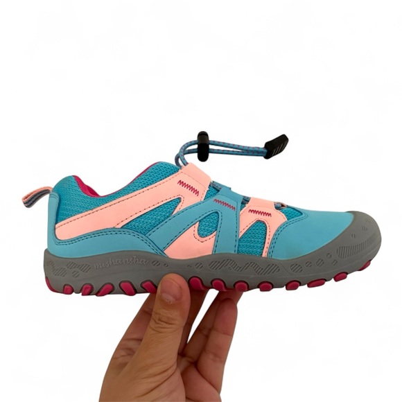 Mishansha Sneakers Girls Hiking Shoes Lightweight Velcro Pink . Size 3 - Picture 6 of 16